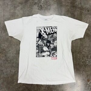 White X-Men Comic Cover Graphic Tee Size L